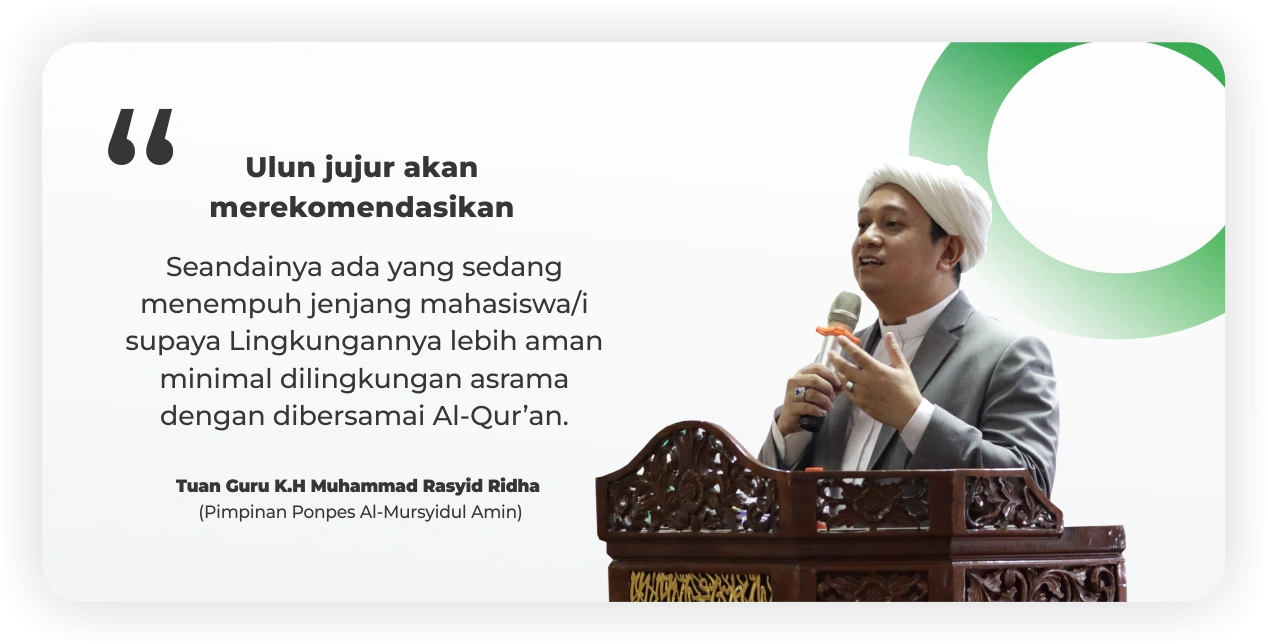 Testimoni Tuan Guru K.H Muhammad Rasyid Ridha - Ulun jujur akan merekomendasikan